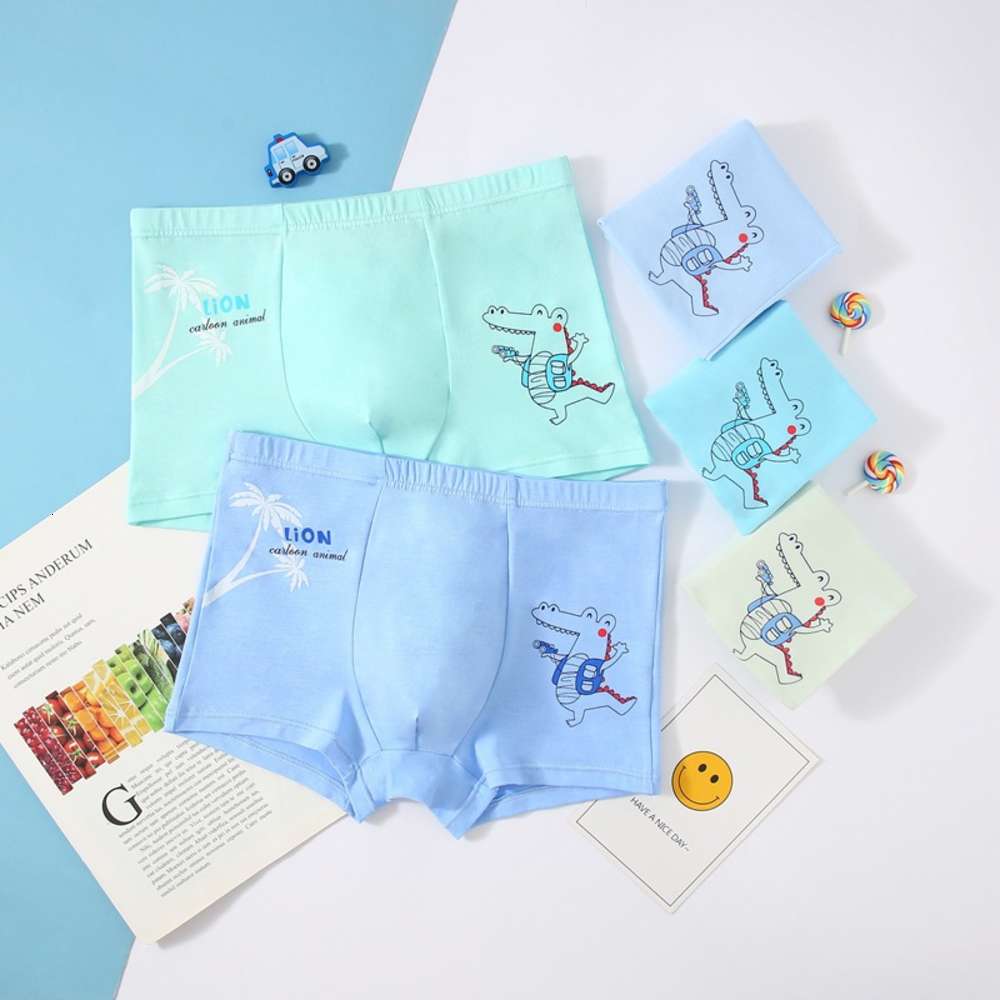 

panties Cardboard cartoon printed children's underwear RC cotton junior high school students' boxer pants fattening, Camo