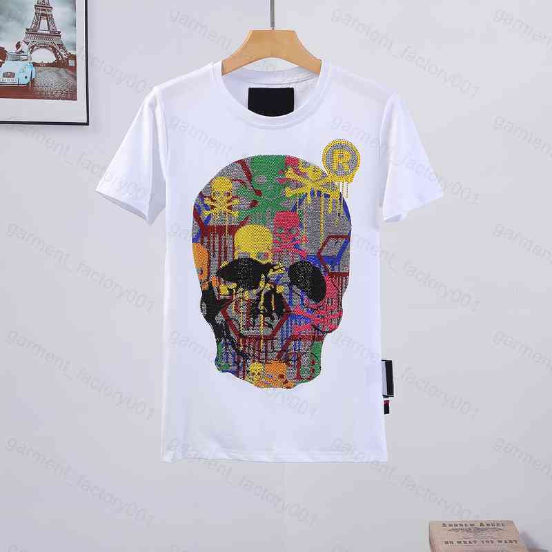 

Designer classic casual cotton of high quality Men digner PP Skull Diamond t shirt Short sve Dollar Brown bear Brand tee O-Neck high quality Skulls TShirt te tops 15, 17