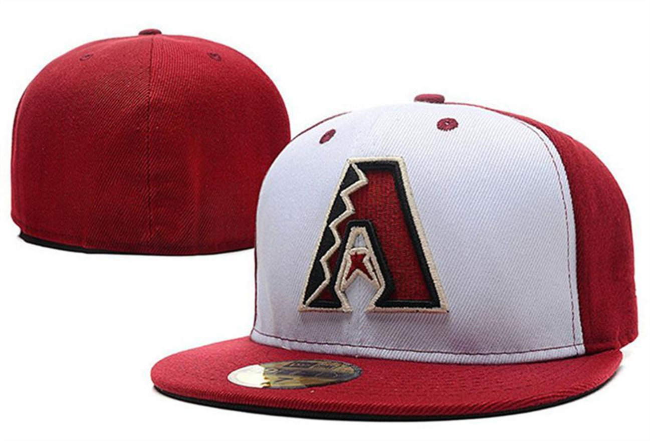 

Ready Stock Wholesale High Quality Men's Arizona Sport Team Fitted Caps Flat Brim on Field Hats Full Closed Design Size 7- Size 8 Fitted Baseball Gorra