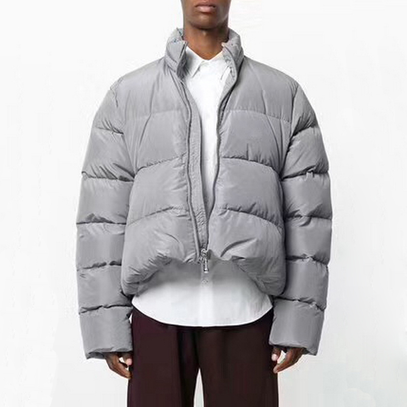 

18FW Oversize Cotton Jacket High Quality Casual Black Gray Coat Man Woman Jackets Fashion Outerwear HFLSYRF046, Black;brown