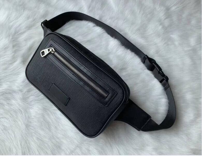 

European Bags Men Women Leather Sport Runner Fanny Pack Belly Waist Bum Bag Fitness Running Belt Jogging Pouch Back Grid juyt, Black