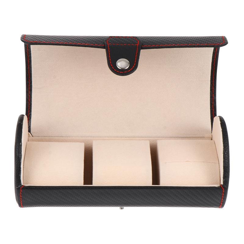 

Watch Boxes & Cases Travel Organizer Portable 3 Slots Display Box Vintage Roll