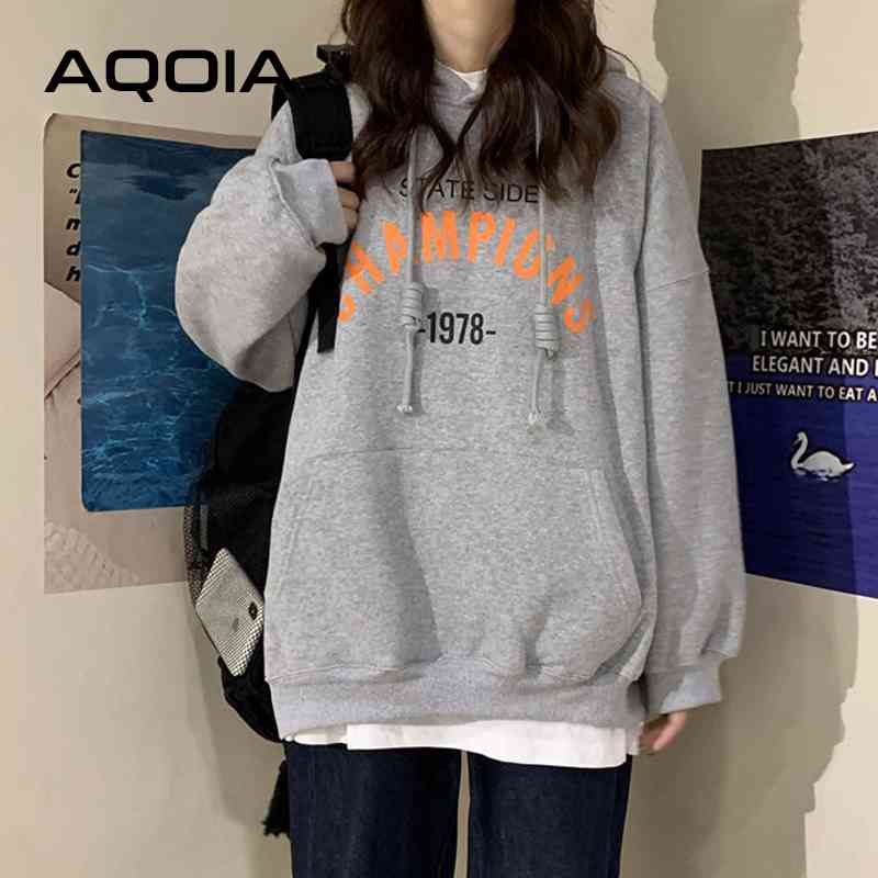 

Autumn Casual Letter Printing Women's Hoodies Sweatshirt Oversize Sweatshirts Women Ins Fashion Plus Size Female Pullovers 210521, Purple