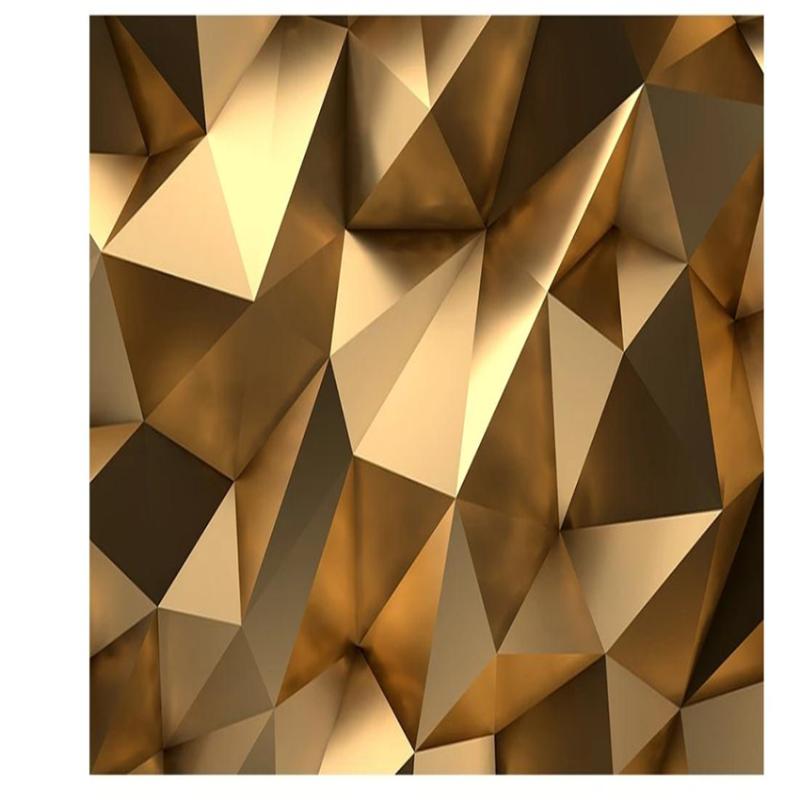 

Golden Three-dimensional Gold Geometric Wallpapers TV Background Wall 3d Murals Wallpaper For Living Room