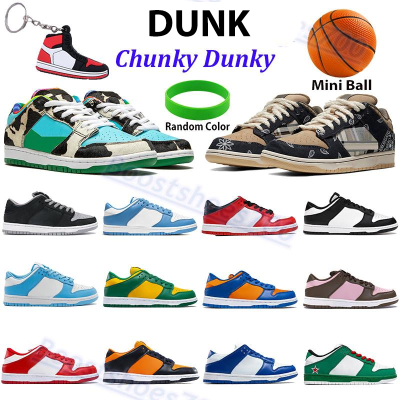 

Newest dunk basketball shoes travis scotts chunky dunky shadow coast white black chicago brazil plum kentucky cherry panda pigeon men women sports sneakers, Bubble wrap packaging