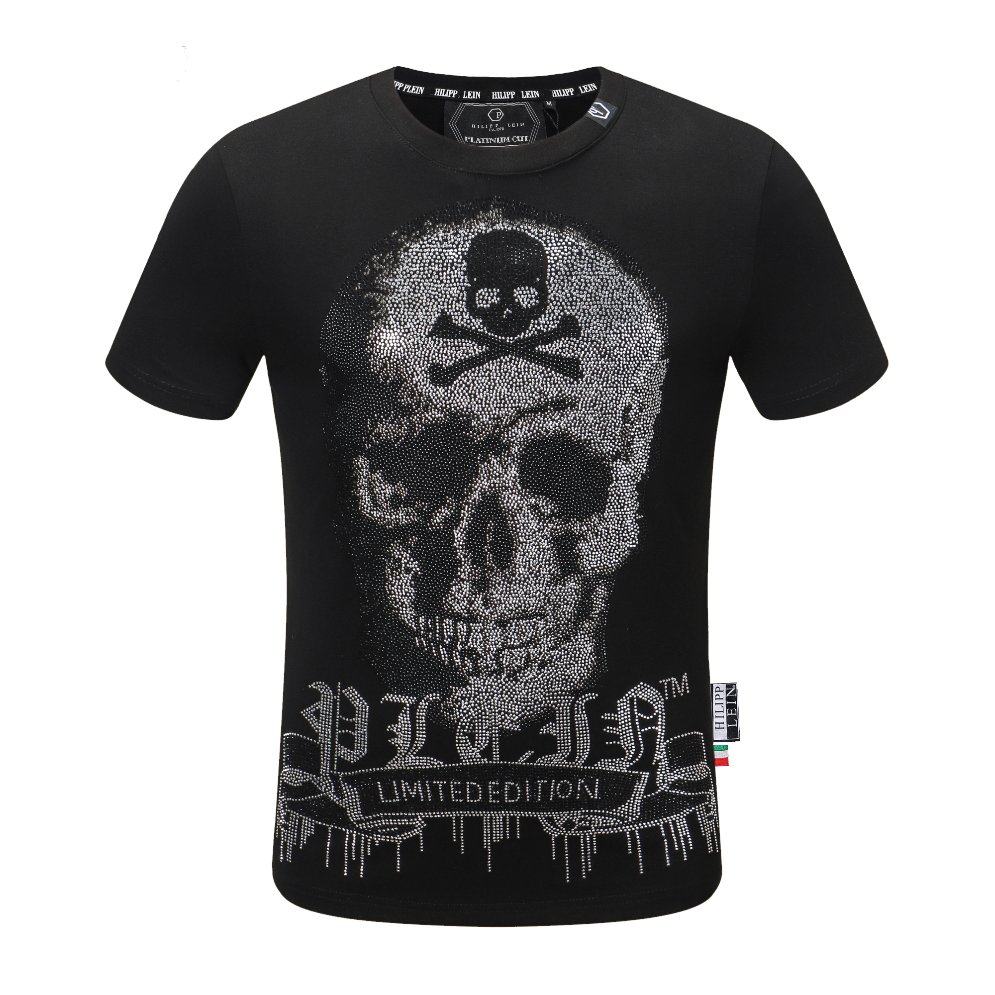 

pleinxpleinsummer mens tops tshirt mens clothing 100 cotton hip hop oneck slim tshirt men tshirt cotton, 88862black