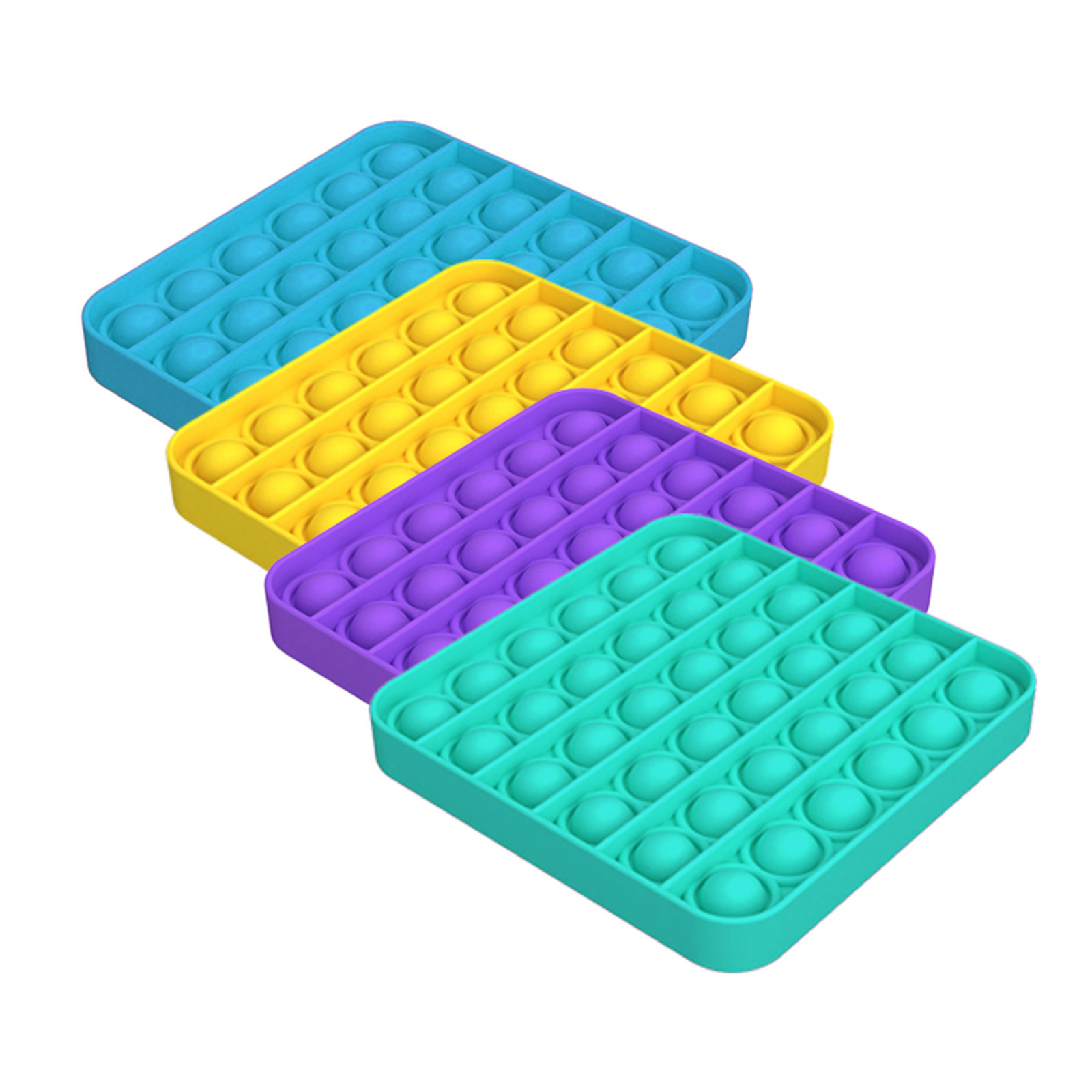 

Poppits Rainbow Heart Home Squeeze Pack Sensory Toy Push Pop Bubble Autism Stress Toy Reliever School Game Crafts for Kids Q0422