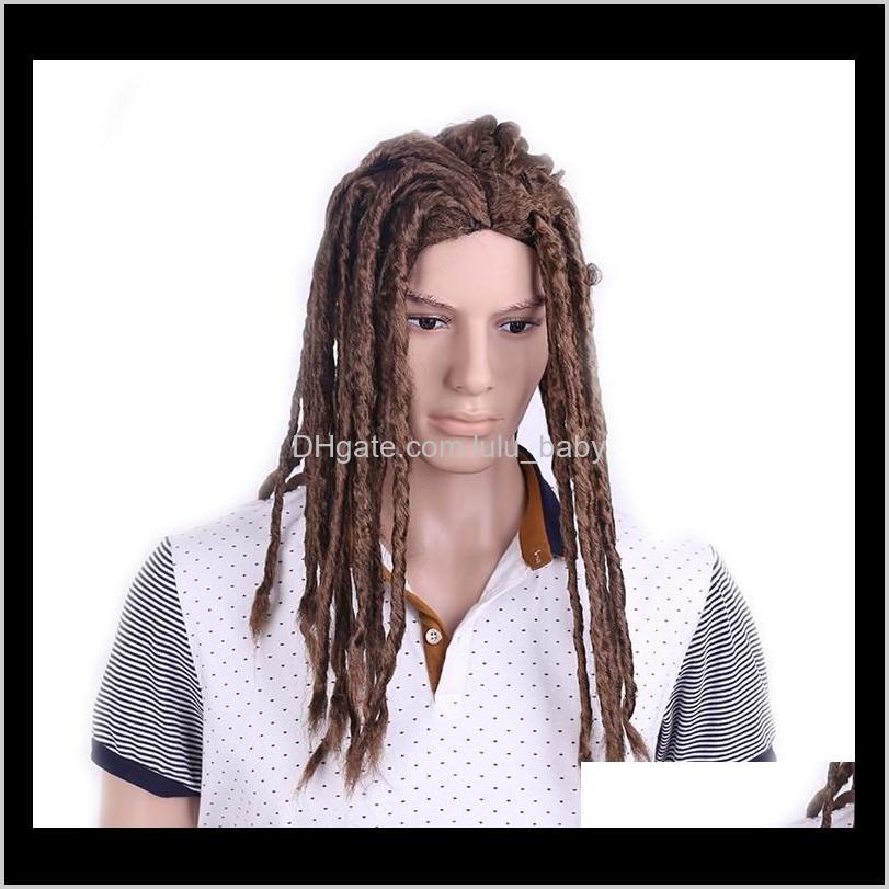 

Zf The African Dreadlocks Braid Man Cosplay Halloween Party Export Wholesale Pirce Bsjcy Synthetic Wigs 0I8Av, Black