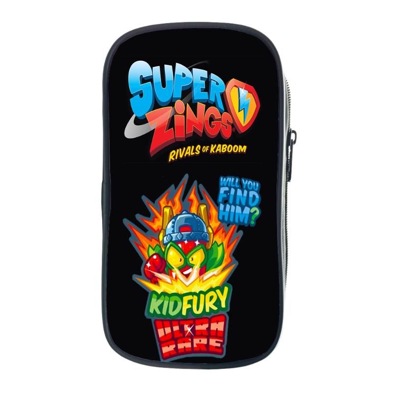 

Game Super Zings School Pencil Cases For Girls Boy Pencilcase Pen Box Storage Bag Case Pouch Stationery Kit Cosmetic Bags