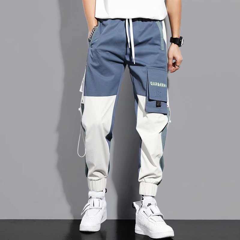 

Summer thin work pants men's legged Capris loose and versatile pants trend casual pants(The Logistics Price Pls Contact Us), Black