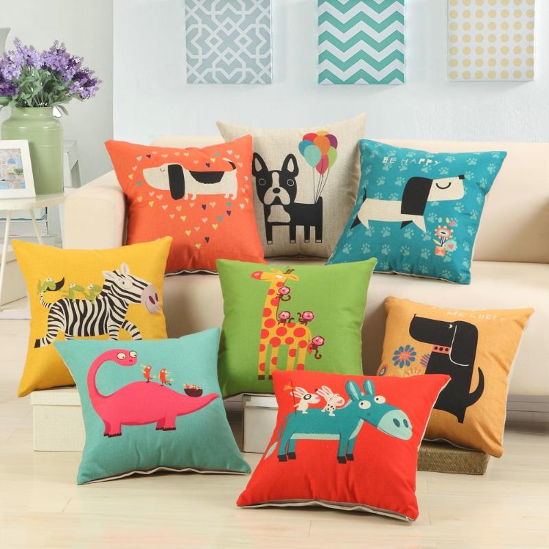 

Cushion/Decorative Pillow Cartoon Throw Cover 45X45CM Animal Printed Sofa Cushion Home Bedding Decor Cases