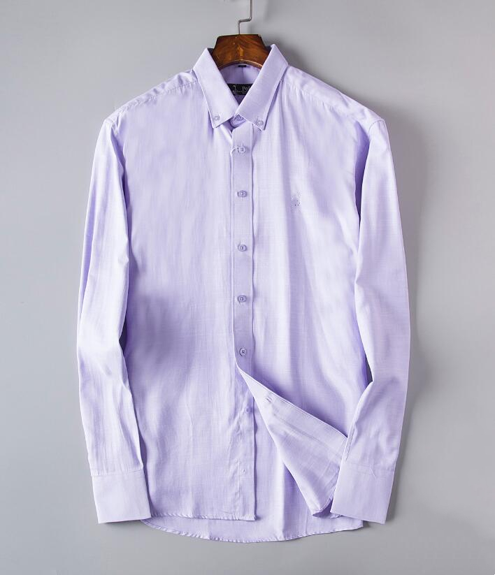 

2021 Luxury Designer Men's Long Sleeve Shirt Pure Cotton Zebra Print Deluxe Casual Slim Fashion M-3XL #020, Logistics price difference special subsi