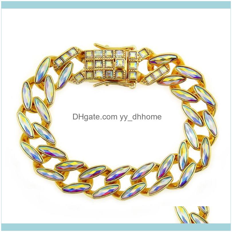 

Link, Jewelrylink, Chain 14Mm Mens Gold Bracelet Bangles Alloy Heavy Miami Cuban Link Bracelets Hip Hop Punk Jewelry For Men 20Cm Drop Deliv