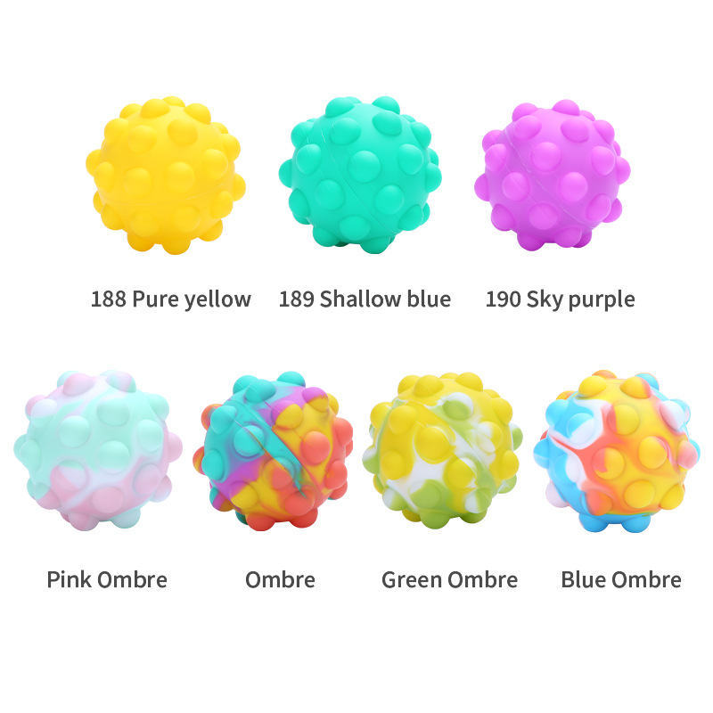 

Vent Fidget Toy Push Bubble 3D decompression bubble music ball silicone color Fidget ball rodent pioneer bubble ball
