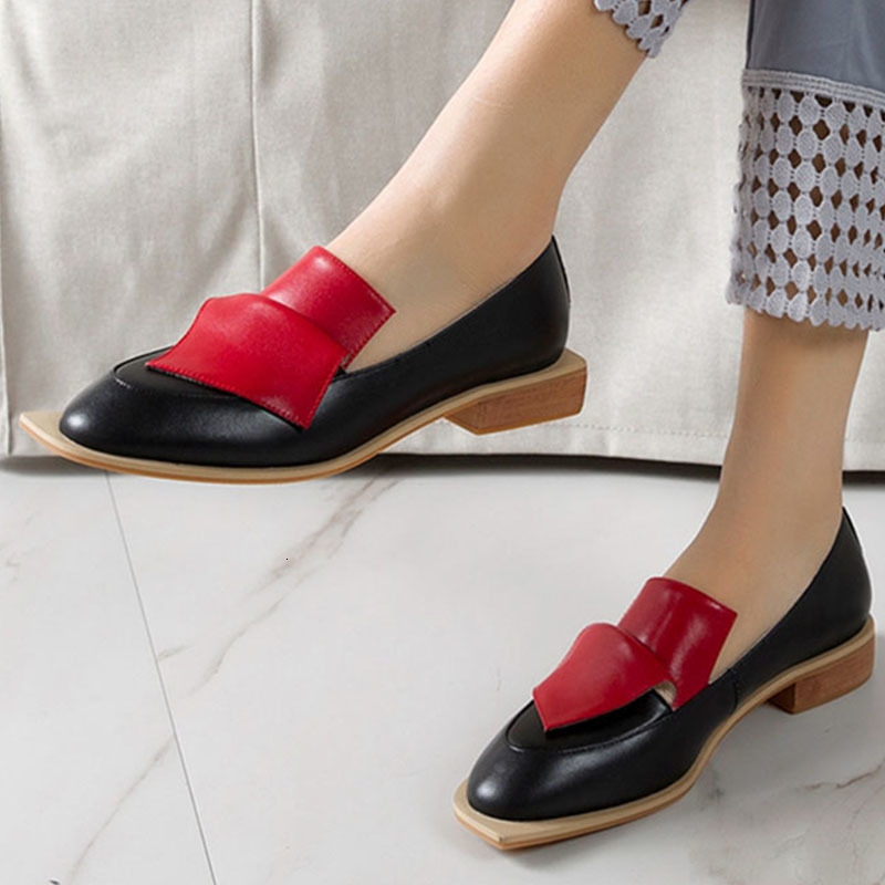 

sandals ins women's plus size shoes, casual women's 22-26.5cm long, spring and fall, footwear with essential two-color stitching f, Black