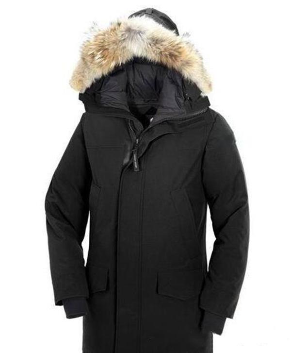 

2020 Winter Down Parka Homme Jassen Chaquetas Outerwear Big Fur Hooded Fourrure Manteau Canada Down Jacket Coat Hiver Doudoune, Black