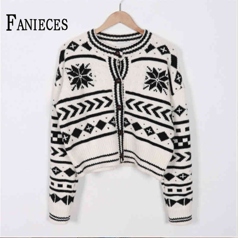 

Women Knitted sweater cardigan Korean style loose versatile Fashion retro slim autumn short jacket ropa mujer outwear 210520, Black