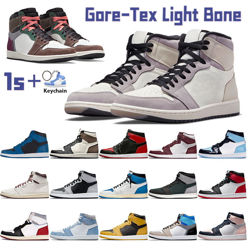

Designer Jumpman 1 Basketball Shoes men women 1s Sneakers University Blue Black White Light Smoke Grey Bred Patent Mocha Atmosphere Brotherhood taxi Trainers, #48- bubble wrap packaging
