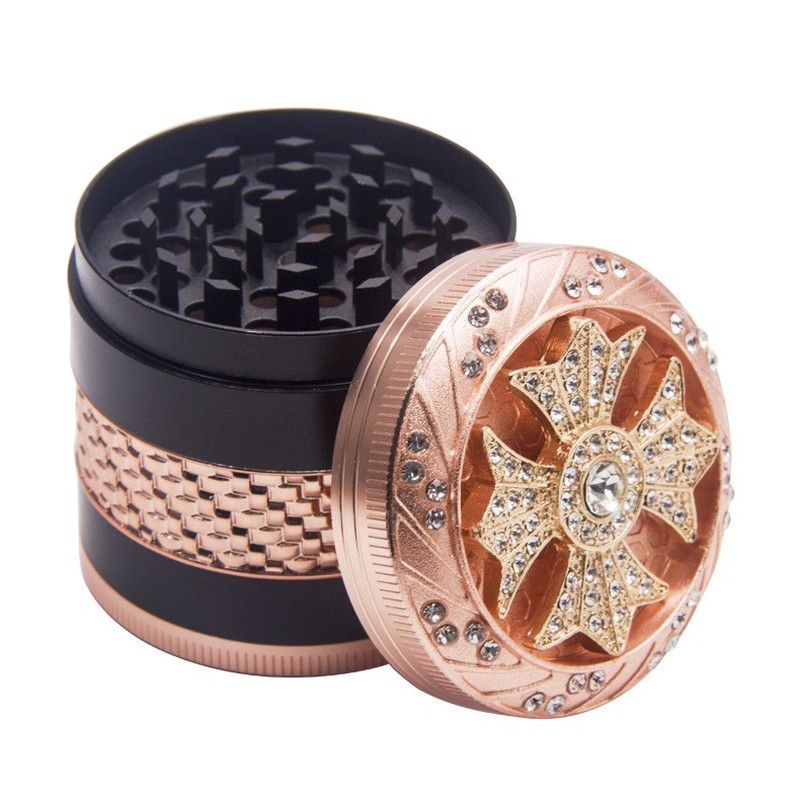 

Flower-shaped smoke mill alloy is durable, fashionable, novel, unique, beautiful and convenient