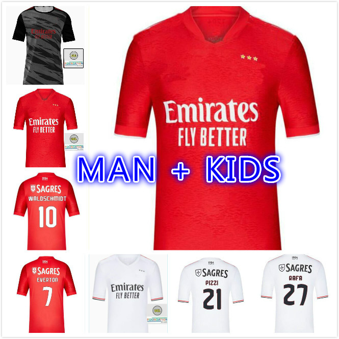 

Player version 21 22 Benfica Soccer Jerseys PIZZI JONAS GABRIELB Camiseta 14 SEFEROVIC ZIVKOVIC SALVIO ELISEU FEJSA MEN KID Football shirts, Kids size