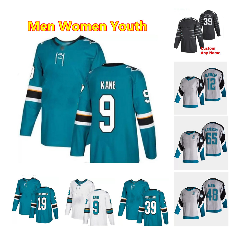 

Men Reverse Retro San Jose Sharks Jersey Hockey Ice 9 Evander Kane 39 Logan Couture 65 Erik Karlsson 65 Karlsson (A) 12 Marleau, As shown in illustration