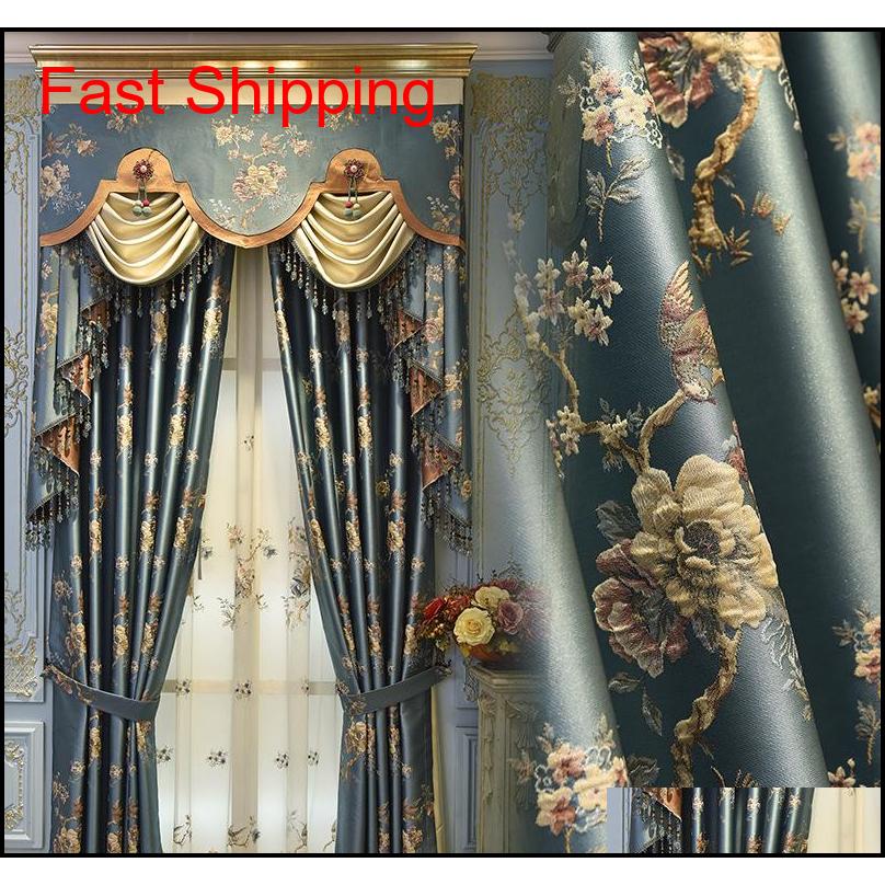 

Curtain Deco El Supplies Home & Gardeneuropean Window Curtains Styles For Living Room Elegant Drapes European Embroidered Drop Delivery 2021, Tulle