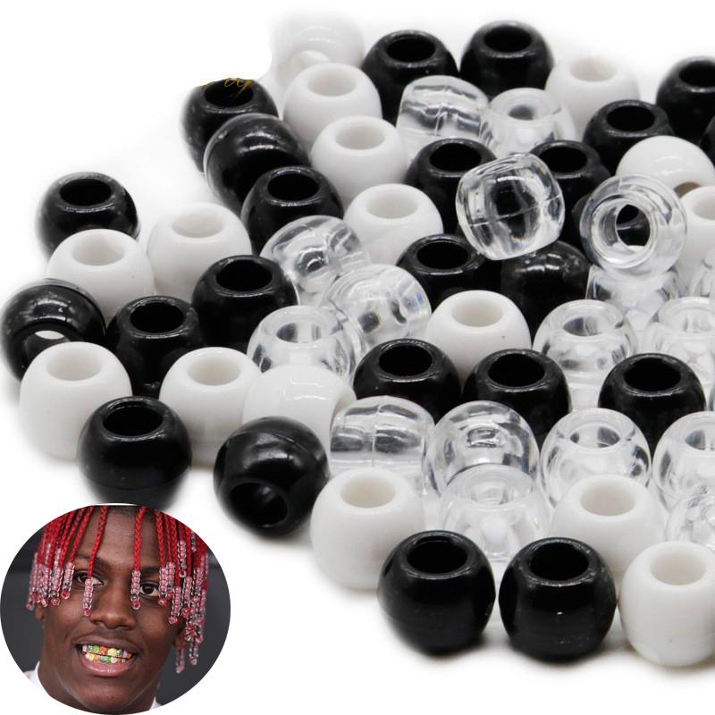 

Other 100pcs Hair Braid Beads Frican Wig Jewelry Decoration Extension Ring Resin Dreadlocks Wholesale 5mm Hole