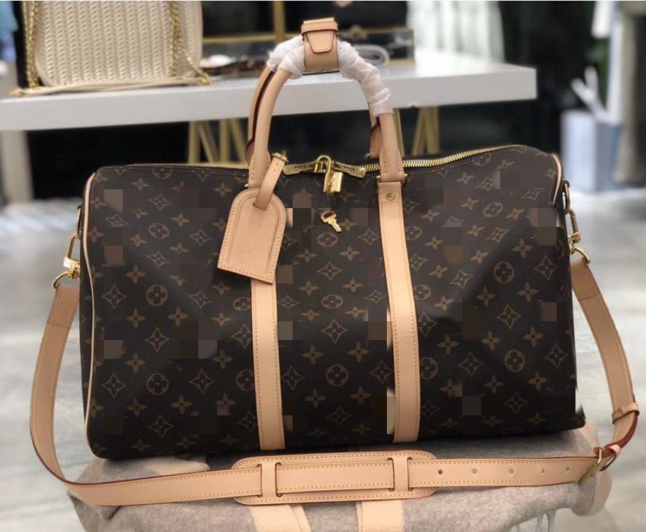 

GG's LOUIS's VUTTON's VITTONings LVs YSLs Top quality Women's men Crossbody Duffel Bags tote Real leather 50 55cm Luggage Shoulder Bag Luxury Designer, Airbag [no bag]