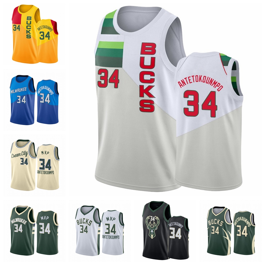 

Giannis Antetokounmpo MilwaukeeBucksMEN Navy New Uniform 2020-21 Basketball Jersey, Black