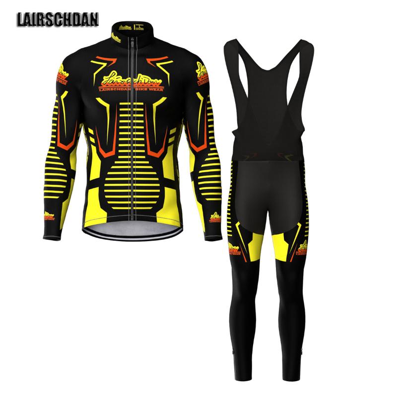 

Racing Sets LairschDan Tenue Cyclisme Homme Breathable Bicycle Sportwear Cycling Jersey Long Sleeve Set Road Bike Riding Wear Suit