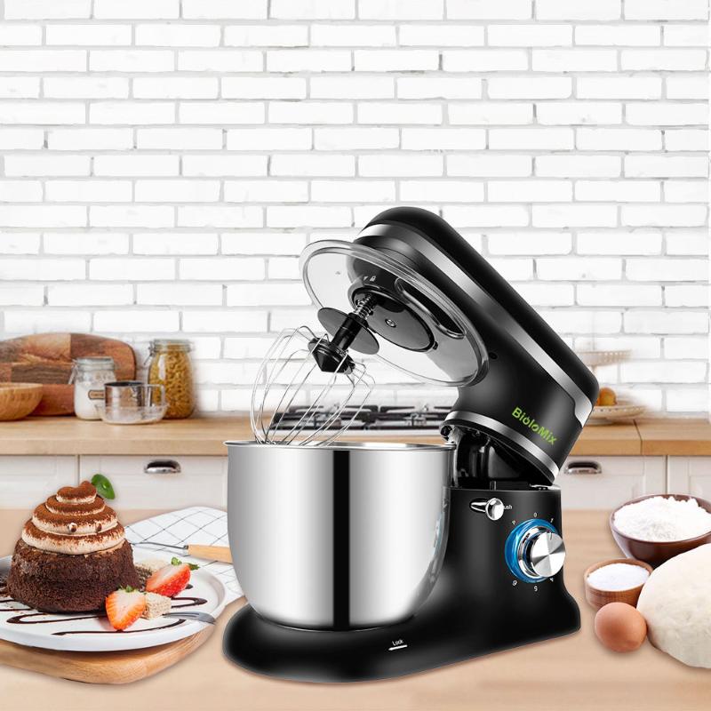 

1200W 5L Stainless Steel Bowl 6-speed Kitchen Stand Mixer Cream Egg Whisk Blender Cake Dough Bread Mixer Maker Machine