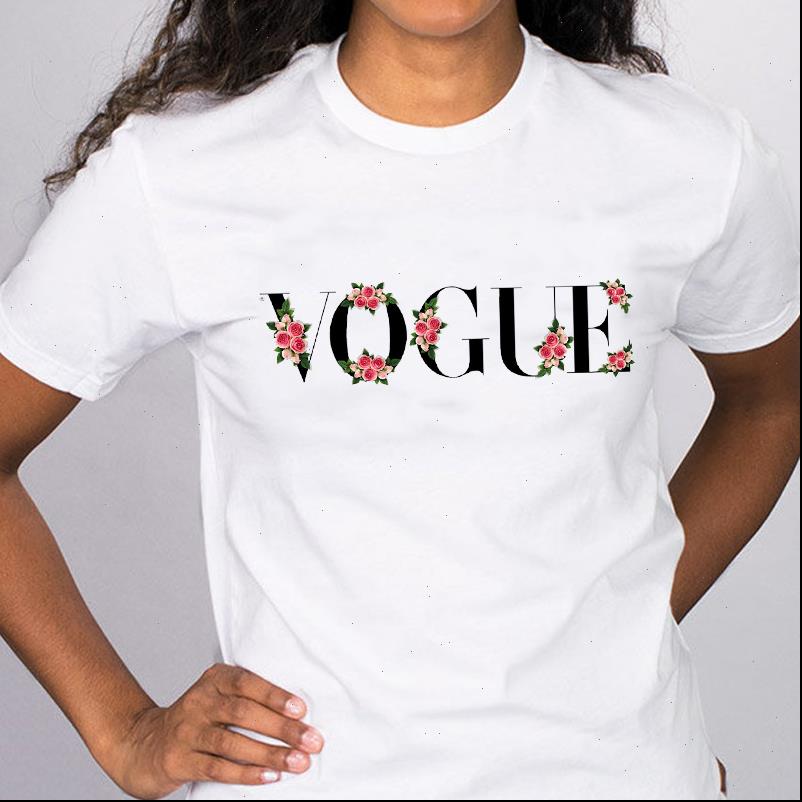 

Women Graphic T Shirt Letter Flower Short Sleeve 90s Casual Kawaii Clothes Print Tops Lady Tees Clothing Female, White