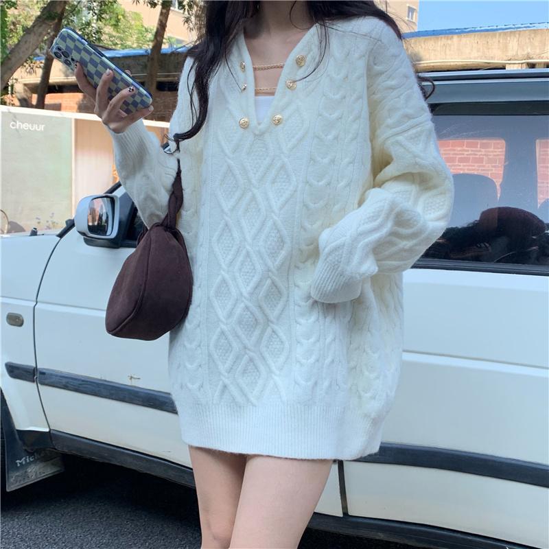 

Women's Sweaters Cmaz Real S Cost-effective Lazy Sweater Female 2021, Beige