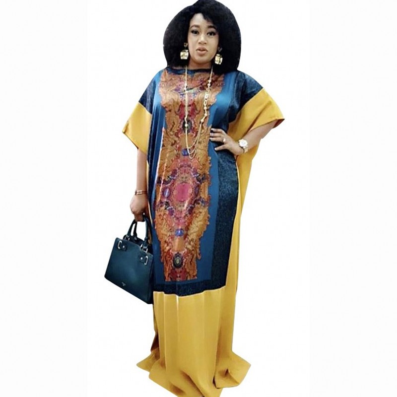 

African Dresses for Women Muslim Abaya Moroccan Kaftan Robe Long Maxi Dress Dashiki Summer Plus Size Traditional Africa Clothing