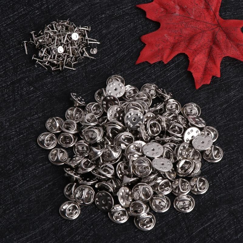 

Hair Clips & Barrettes 100Pcs Tie Tack Clutch Pins Round Butterfly Brass DIY Crafts Jewelry Replacement 264F, Golden;silver