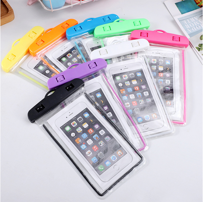 

Dry Bag Universal Waterproof Cell Phone Cases High Clear Camera Use Soild For Iphone 12 mini pro max Samsung Galaxy s21 ultra note 20 with opp packaging, White