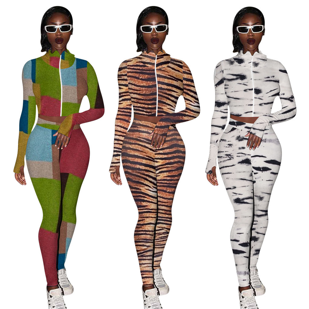 

Womens Two Piece Jogging Suits Sexy Cardigan Panelled Coat Pants Clothing Sets Winter chándal de las mujeres, White