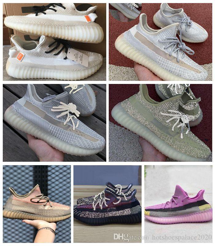 

New Kanye West Running Shoes Asriel Yecher Fade Sulfur Cinder Static Women Men 350 Sneakers Trainers size 36-46, White