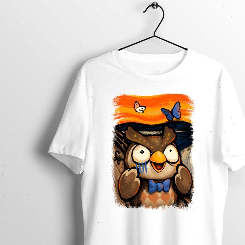 

women t shirts shirt animal crossing blathers artwork art basic custom white color printed tee casual clothing owl pattern
