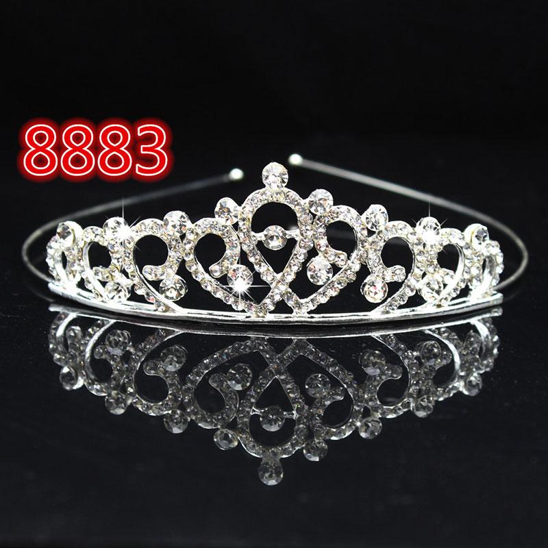 

Hair Clips & Barrettes Bridal Wedding Crystal Tiara Headband Party Princess Prom Crown Kids Girl Hairband Accessiories NOV99, Golden;silver