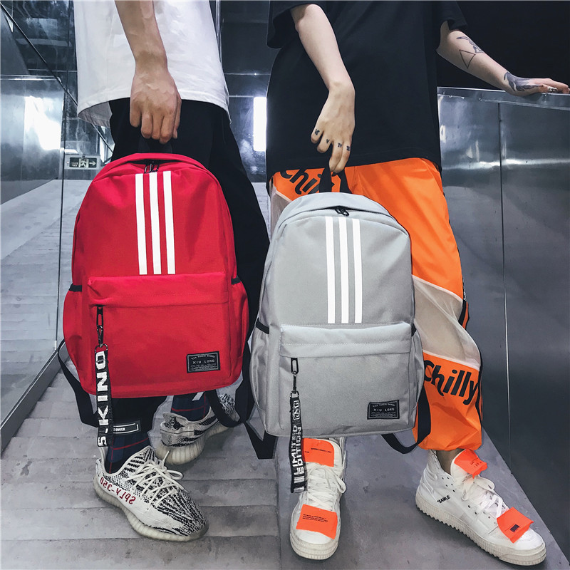 

High Quality Fabric Bag Fashion Trend Bags Student Large Capacity Schoolbag Campus Backpack Korean Leisure Backpacks Nylon Packs Color 6, Green