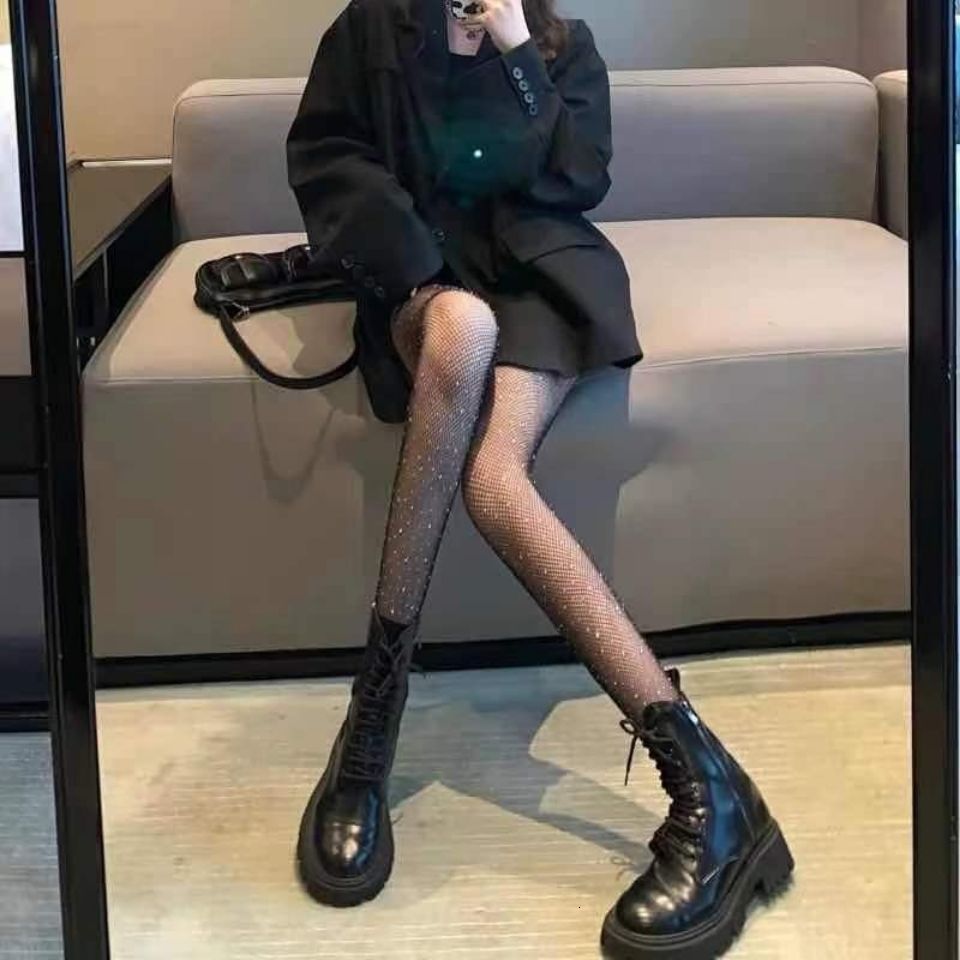 Trembling s Ins, Tiktok Nets, Stockings, Thin Water Socks, Drill Pantyhose.-image-724034784