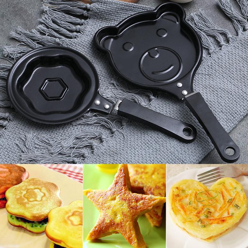 

Pans Mini Egg Breakfast Fryer Multi-styles Non-stick Pan Pancakes Crepe Molds For Home Kitchen KI