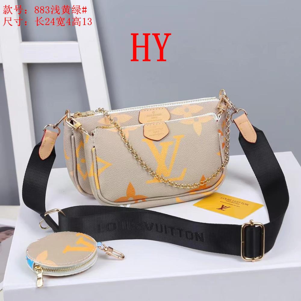 

3pcs/set Women Shoulder Bags Fashion Handbags Multi Pochette Coin Purse High Quality LadyGGLVLouisVitton YSLVUTTON