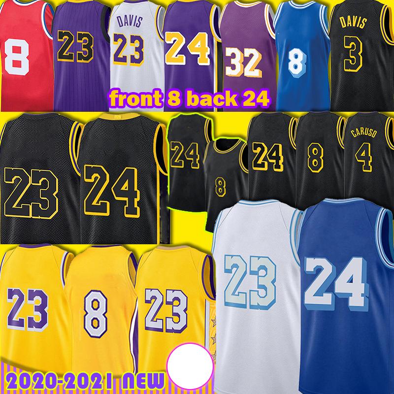 

23 6 Alex 4 Caruso 3 Davis Basketball Jersey 2021 Angeles Kyle Lower Merion Black Mamba 32 Jerseys Mens, Black;red