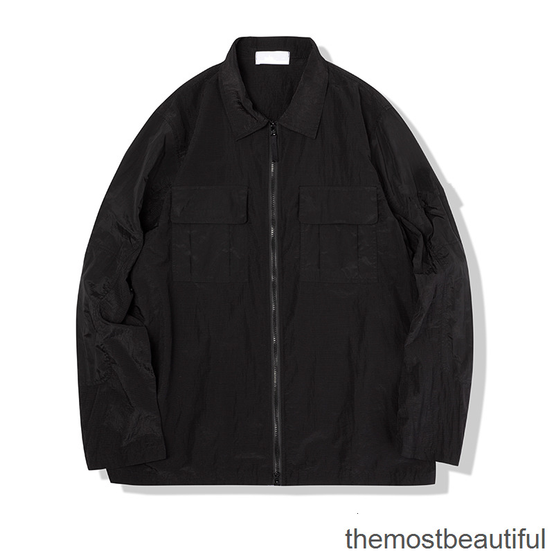 

Men's Jackets brand Metal nylon Summer light and thin couple style coat Leisure outdoor long sleeve tooling Outerwear 631X, 1# packing bag