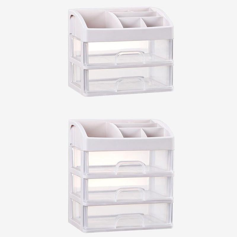 

Storage Boxes & Bins 2021 Makeup Organizer Drawers Plastic Cosmetic Box Jewelry Container Make Up Case Brush Holder Organizers, 23.3x17x20.2cm
