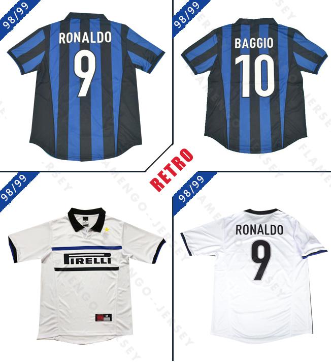 

menRetro Inter 1998 1999 Soccer Jerseys Ronaldo Milito Baggio Crespo Vieri Sneijder Zanetti Vieira Batistuta Vintage Kit Classic football sh, Black;yellow