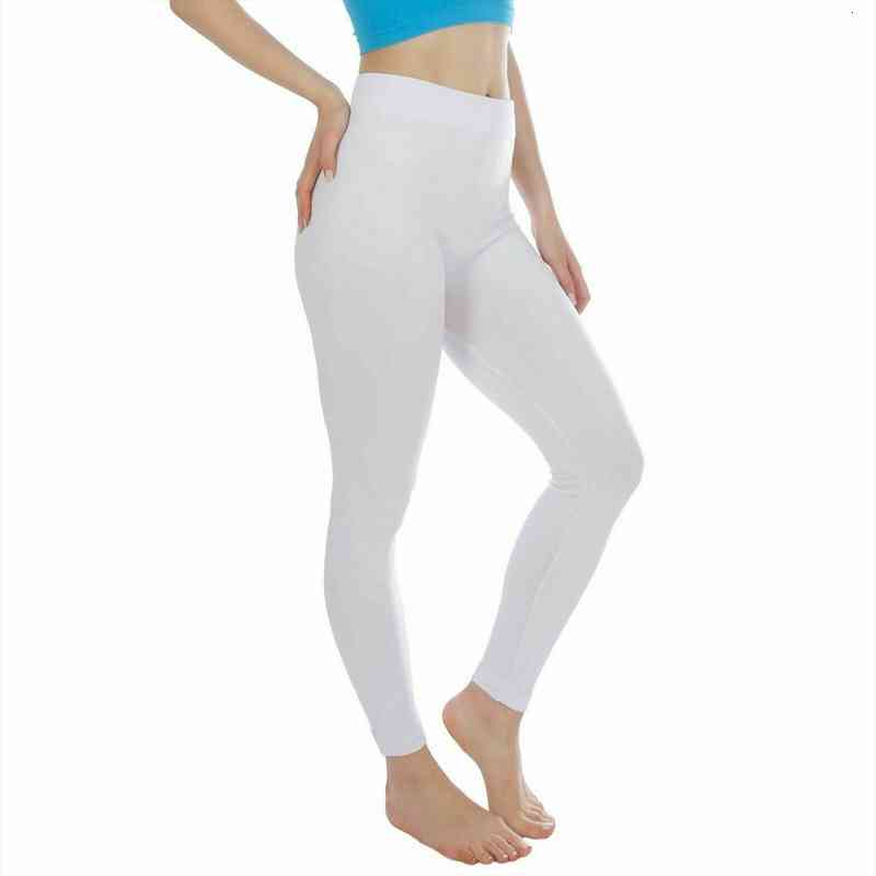 

fashion autumn winter warm stretch womens legging full length slim workout push up trousers black white