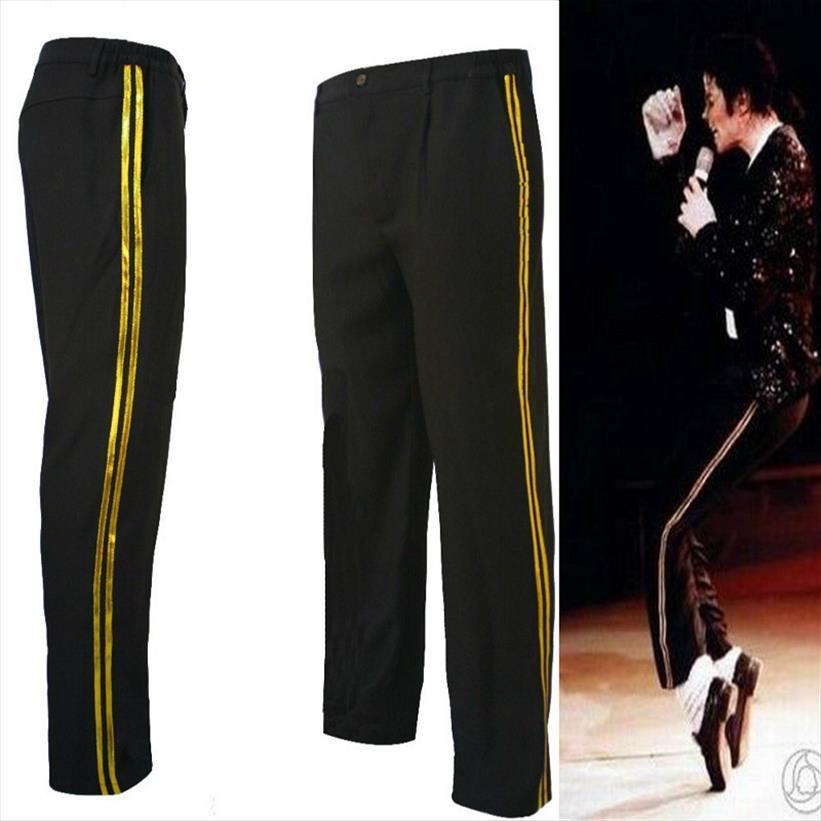 

mj michael jackson black billie women pants jean entertainers straight golden trousers casual cropped jeans elasticity ankle length